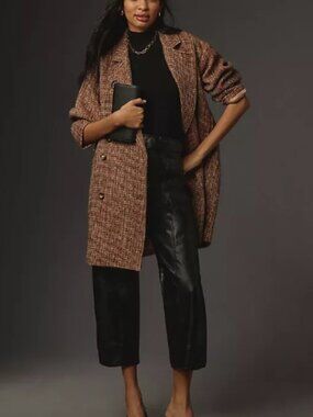 Pilcro Tweed Cocoon Coat Wool